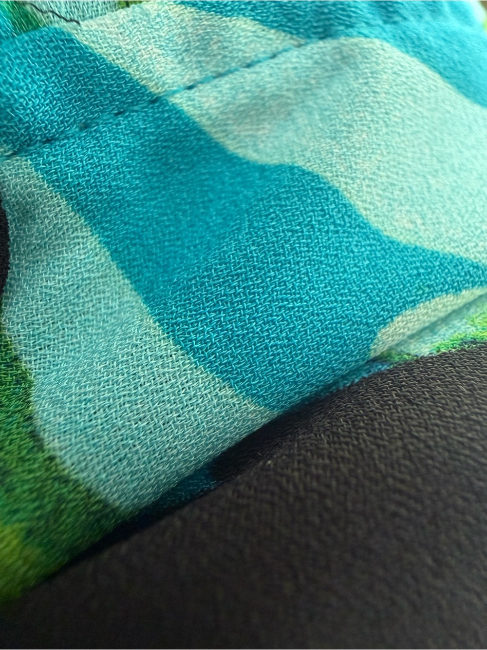 DKNY Teal Blue and Green V-Neck Sleeveless Top - Picture 11 of 11